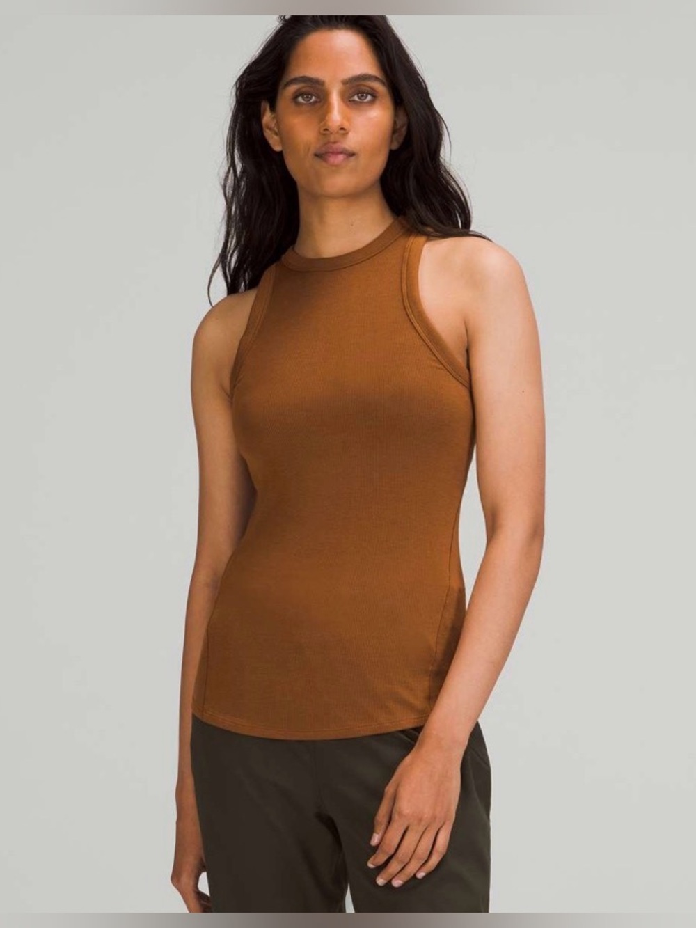 NWT Lululemon Copper Brown Hold Tight Crewneck Tank Top
